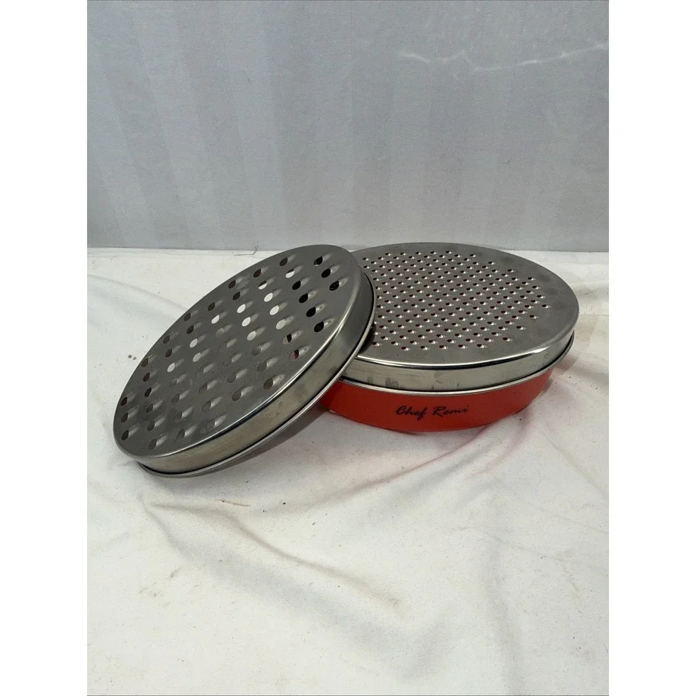 Chef Remix cheese‎  Grater Oval Red Stainless Steel with Air Tight Container